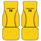 Custom Ghana Football Car Mats Mix Adinkra Pattern