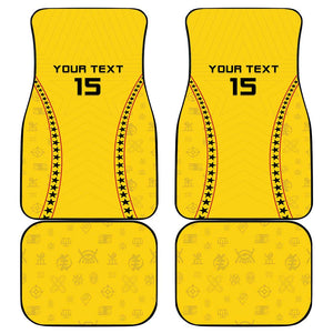 Custom Ghana Football Car Mats Mix Adinkra Pattern