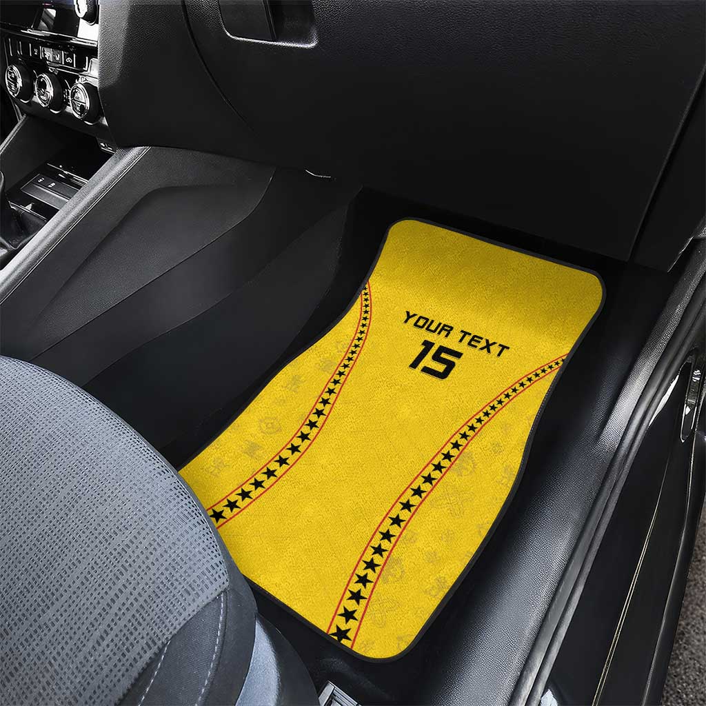 Custom Ghana Football Car Mats Mix Adinkra Pattern