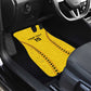 Custom Ghana Football Car Mats Mix Adinkra Pattern
