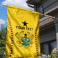 Custom Ghana Football Garden Flag Mix Adinkra Pattern