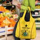 Custom Ghana Football Grocery Bag Mix Adinkra Pattern