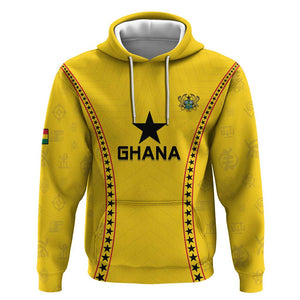 Custom Ghana Football Hoodie Mix Adinkra Pattern