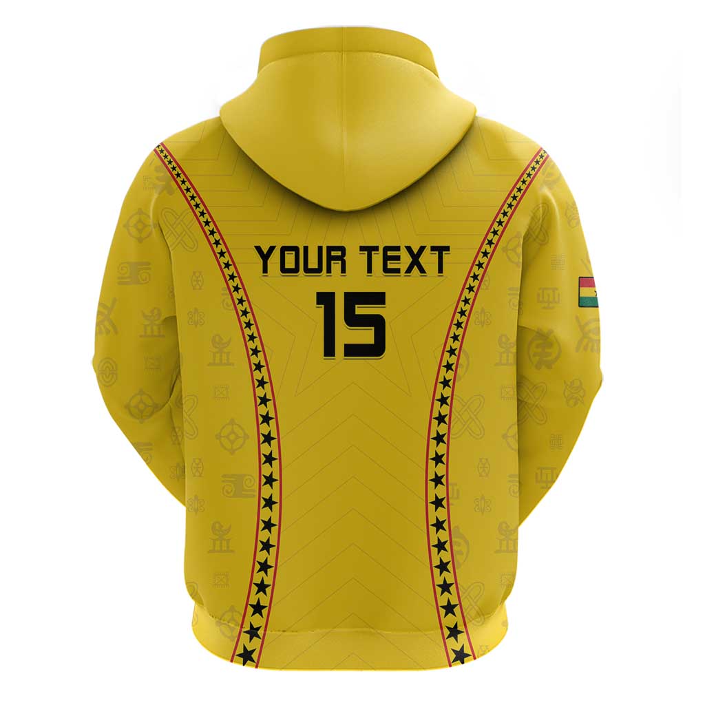 Custom Ghana Football Hoodie Mix Adinkra Pattern