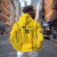 Custom Ghana Football Hoodie Mix Adinkra Pattern
