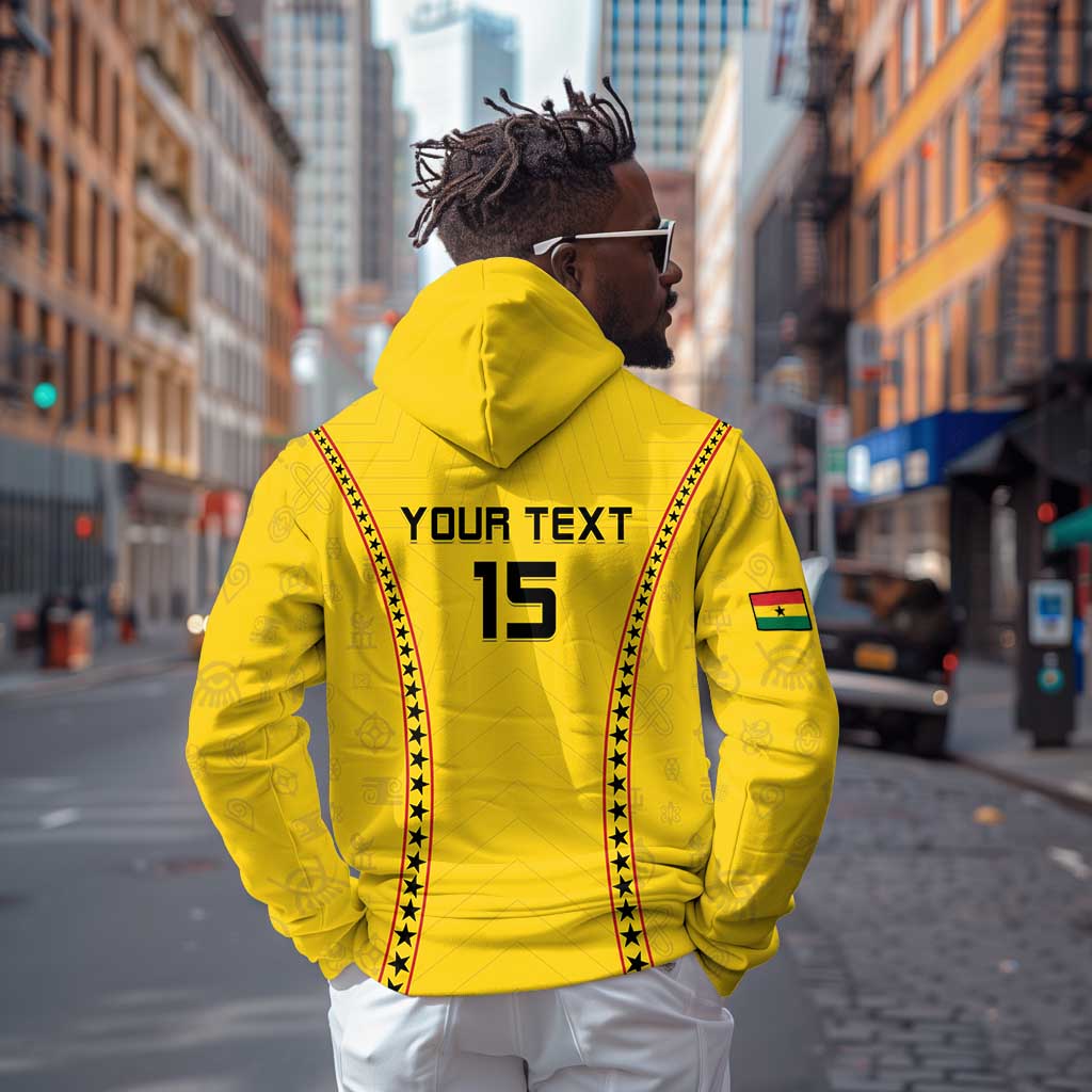 Custom Ghana Football Hoodie Mix Adinkra Pattern