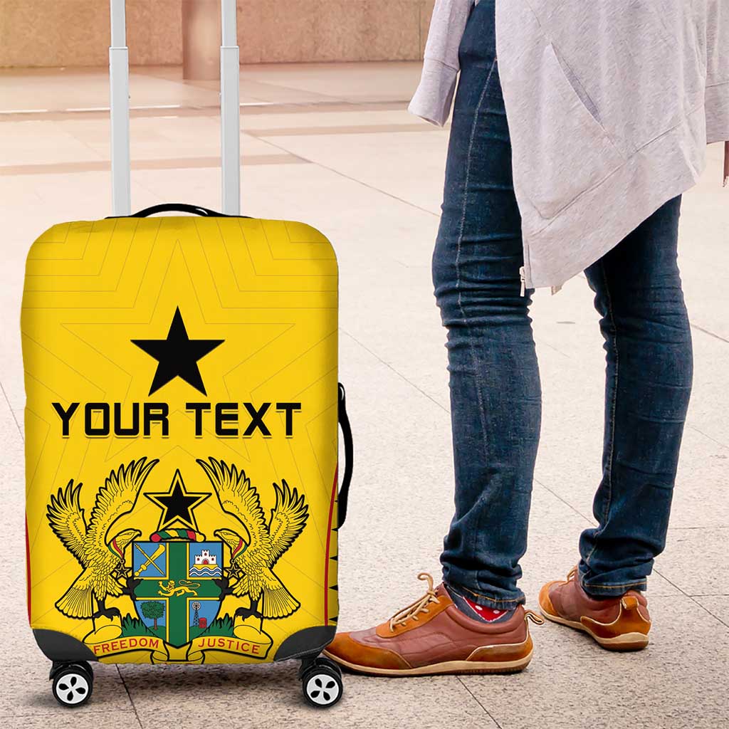 Custom Ghana Football Luggage Cover Mix Adinkra Pattern