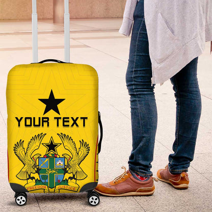 Custom Ghana Football Luggage Cover Mix Adinkra Pattern