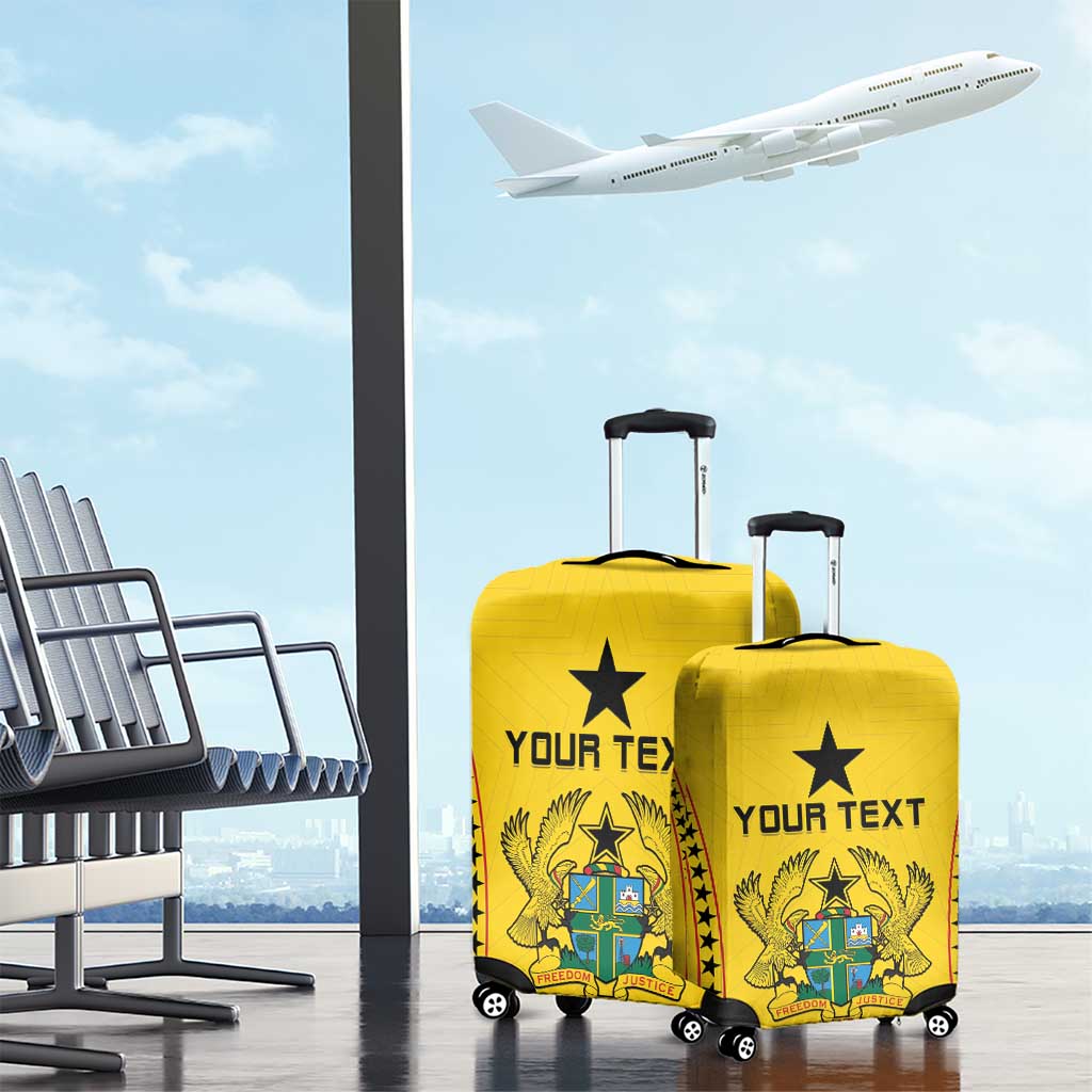 Custom Ghana Football Luggage Cover Mix Adinkra Pattern