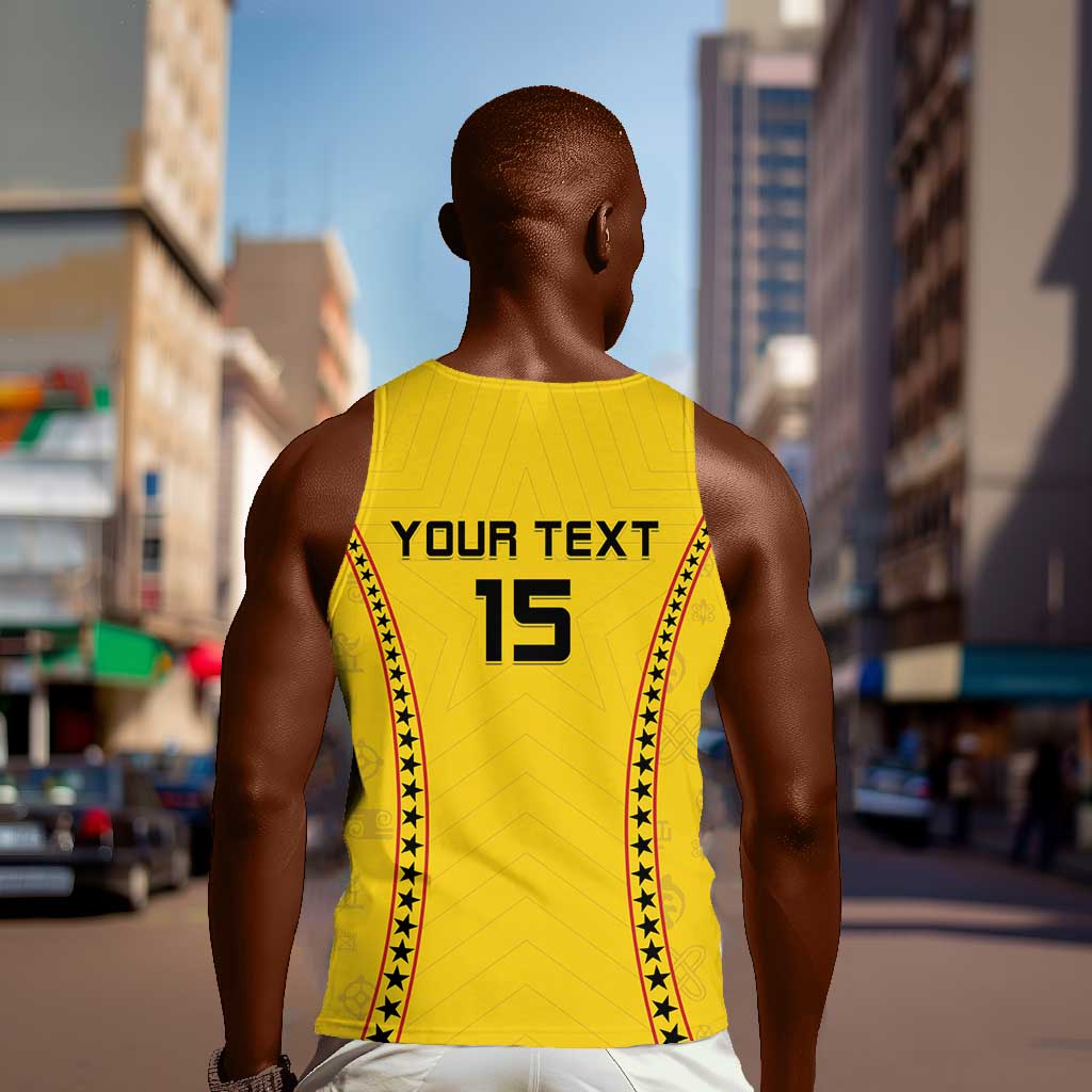 Custom Ghana Football Men Tank Top Mix Adinkra Pattern