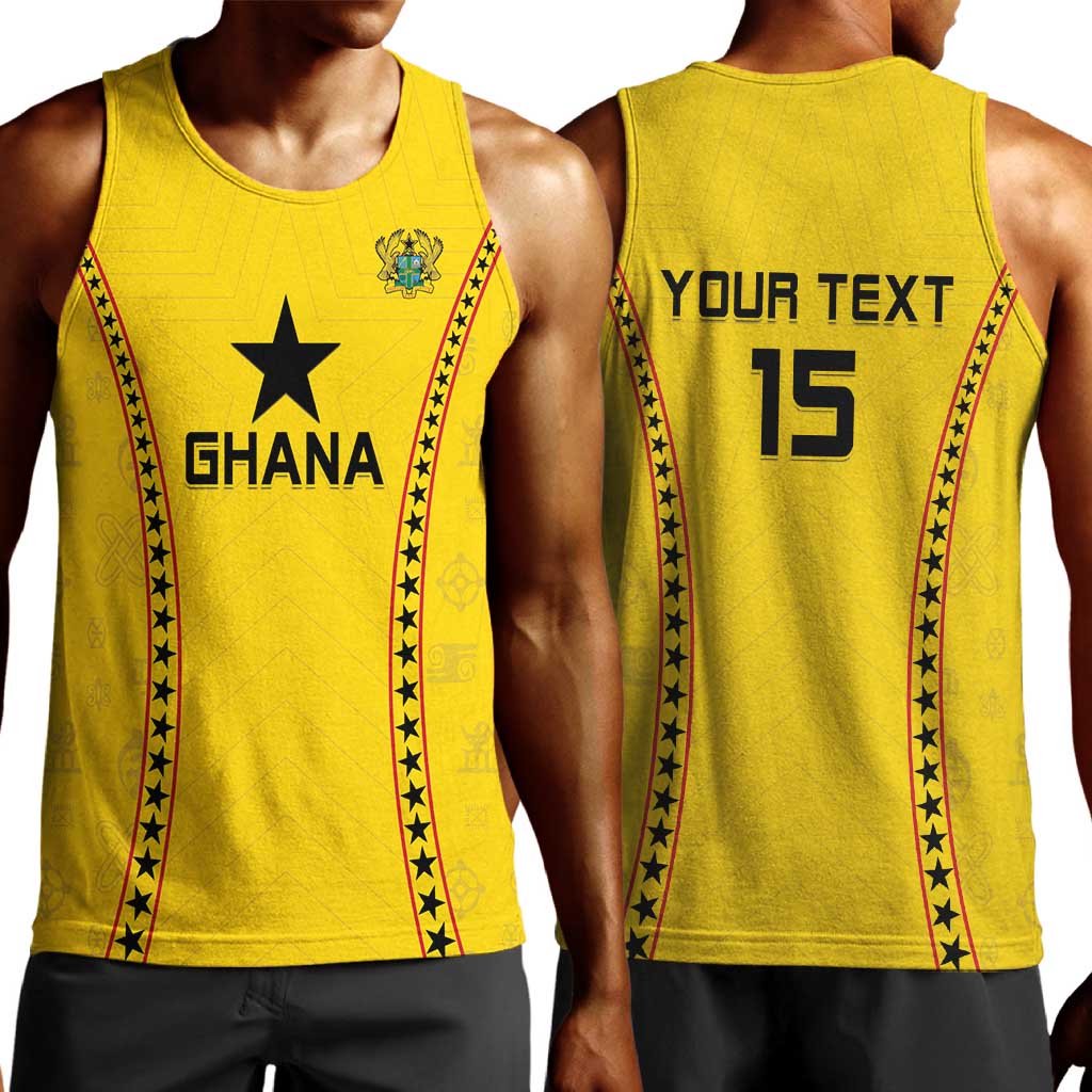 Custom Ghana Football Men Tank Top Mix Adinkra Pattern