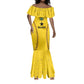 Custom Ghana Football Mermaid Dress Mix Adinkra Pattern