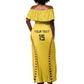 Custom Ghana Football Off Shoulder Maxi Dress Mix Adinkra Pattern
