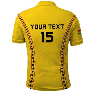 Custom Ghana Football Polo Shirt Mix Adinkra Pattern
