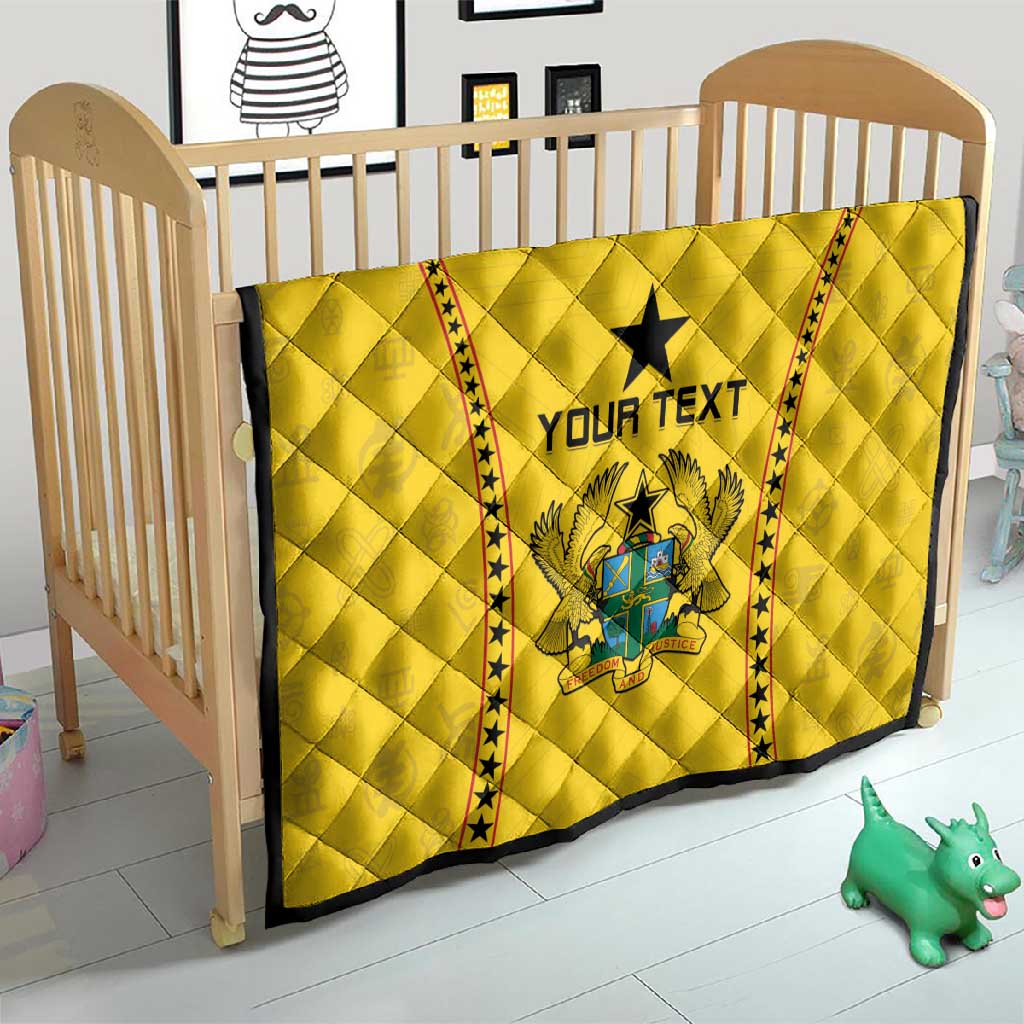 Custom Ghana Football Quilt Mix Adinkra Pattern