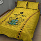 Custom Ghana Football Quilt Bed Set Mix Adinkra Pattern