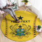 Custom Ghana Football Round Carpet Mix Adinkra Pattern