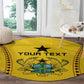 Custom Ghana Football Round Carpet Mix Adinkra Pattern