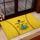 Custom Ghana Football Rubber Doormat Mix Adinkra Pattern