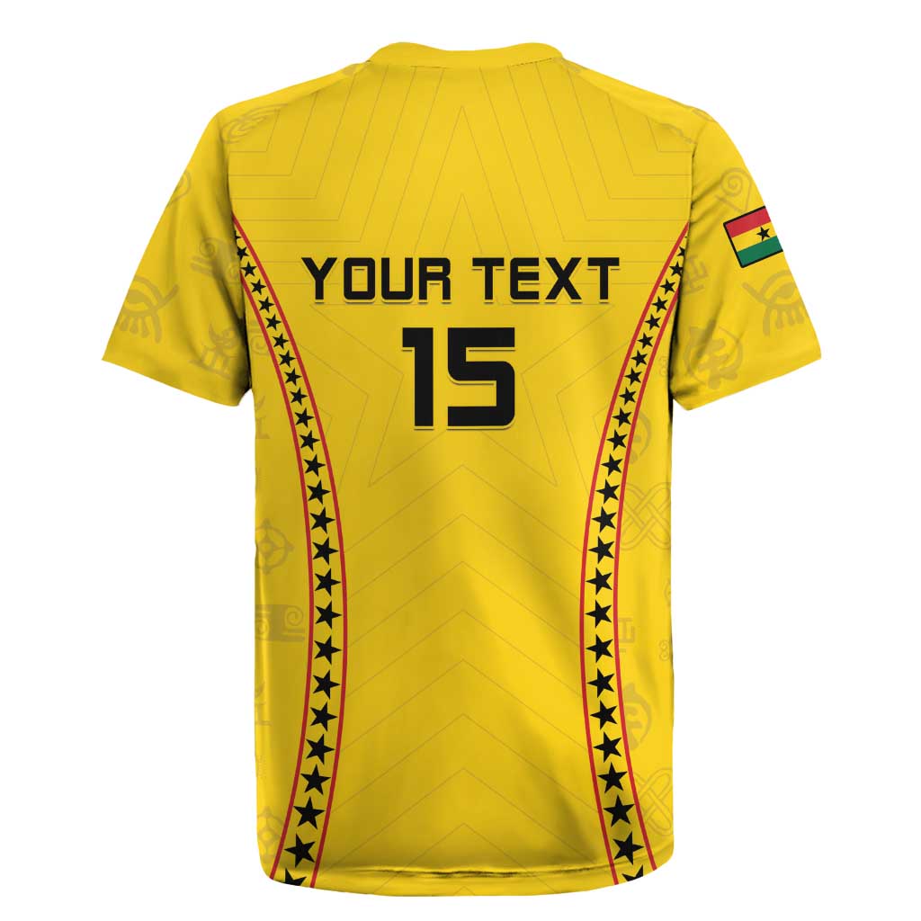Custom Ghana Football Rugby Jersey Mix Adinkra Pattern