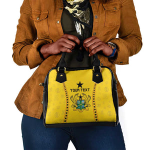Custom Ghana Football Shoulder Handbag Mix Adinkra Pattern