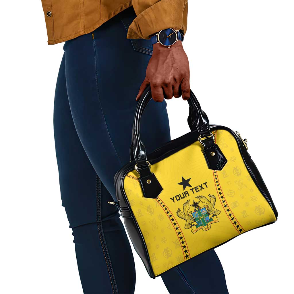 Custom Ghana Football Shoulder Handbag Mix Adinkra Pattern