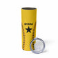 Custom Ghana Football Skinny Tumbler Mix Adinkra Pattern