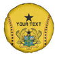 Custom Ghana Football Spare Tire Cover Mix Adinkra Pattern