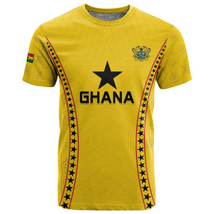 Custom Ghana Football T shirt Mix Adinkra Pattern
