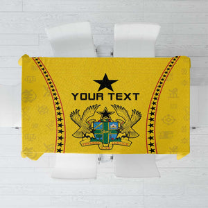 Custom Ghana Football Tablecloth Mix Adinkra Pattern