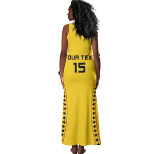Custom Ghana Football Tank Maxi Dress Mix Adinkra Pattern