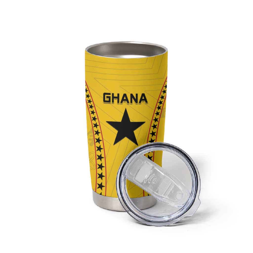 Custom Ghana Football Tumbler Cup Mix Adinkra Pattern