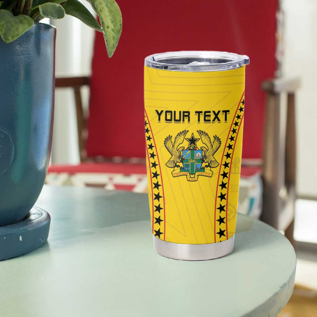 Custom Ghana Football Tumbler Cup Mix Adinkra Pattern