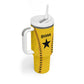 Custom Ghana Football Tumbler With Handle Mix Adinkra Pattern