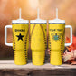 Custom Ghana Football Tumbler With Handle Mix Adinkra Pattern