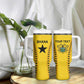 Custom Ghana Football Tumbler With Handle Mix Adinkra Pattern