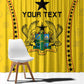 Custom Ghana Football Window Curtain Mix Adinkra Pattern