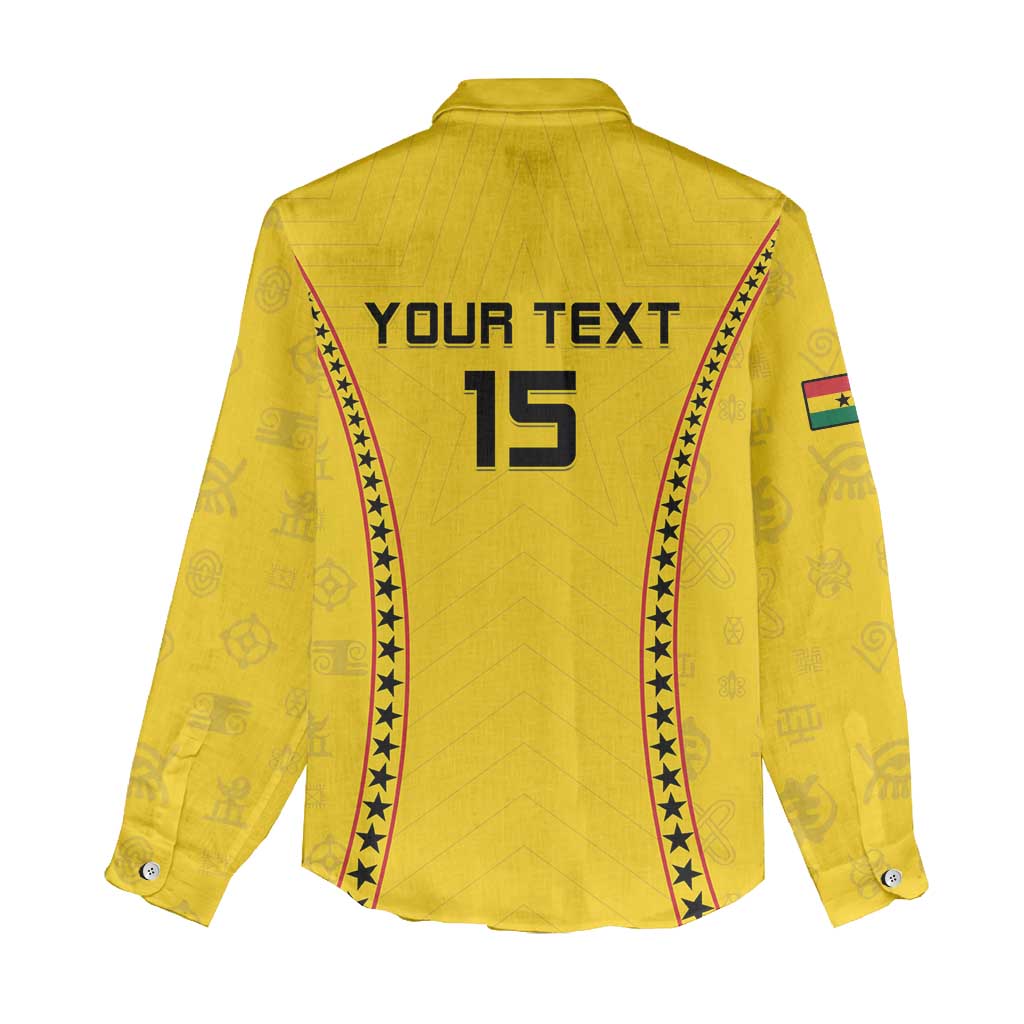 Custom Ghana Football Women Casual Shirt Mix Adinkra Pattern LT15