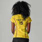 Custom Ghana Football Women V-Neck T-Shirt Mix Adinkra Pattern