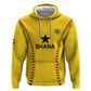 Custom Ghana Football Zip Hoodie Mix Adinkra Pattern