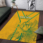 Custom Afro South Africa Soccer Area Rug Go Champions