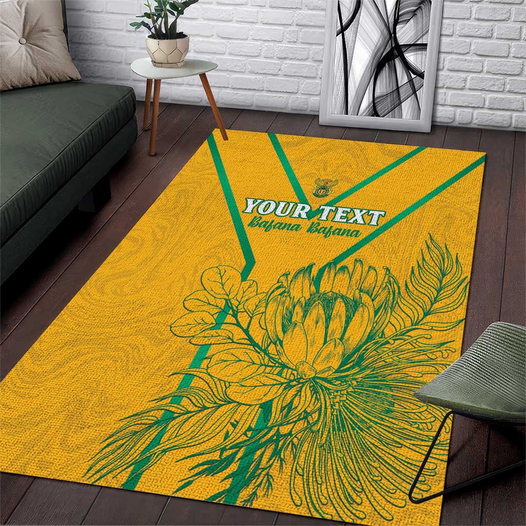 Custom Afro South Africa Soccer Area Rug Go Champions