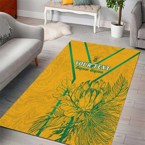 Custom Afro South Africa Soccer Area Rug Go Champions