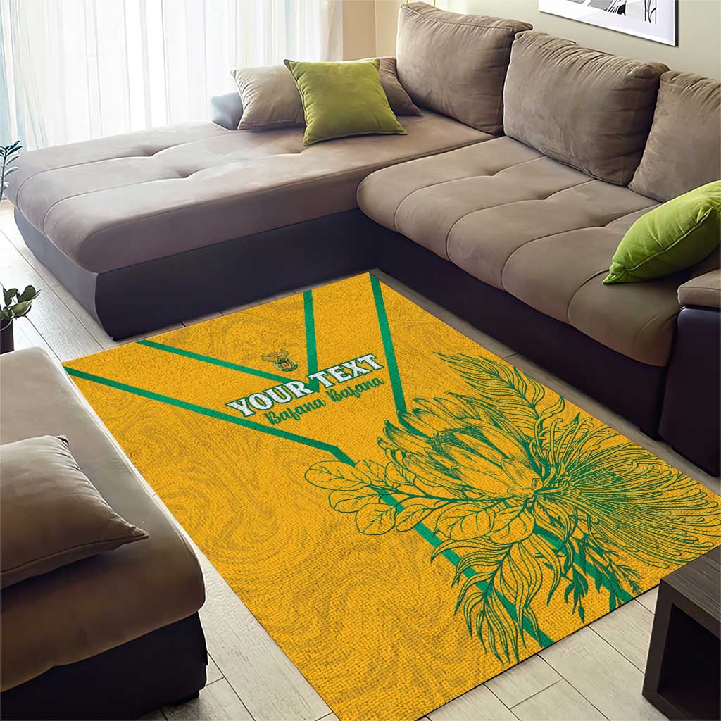 Custom Afro South Africa Soccer Area Rug Go Champions