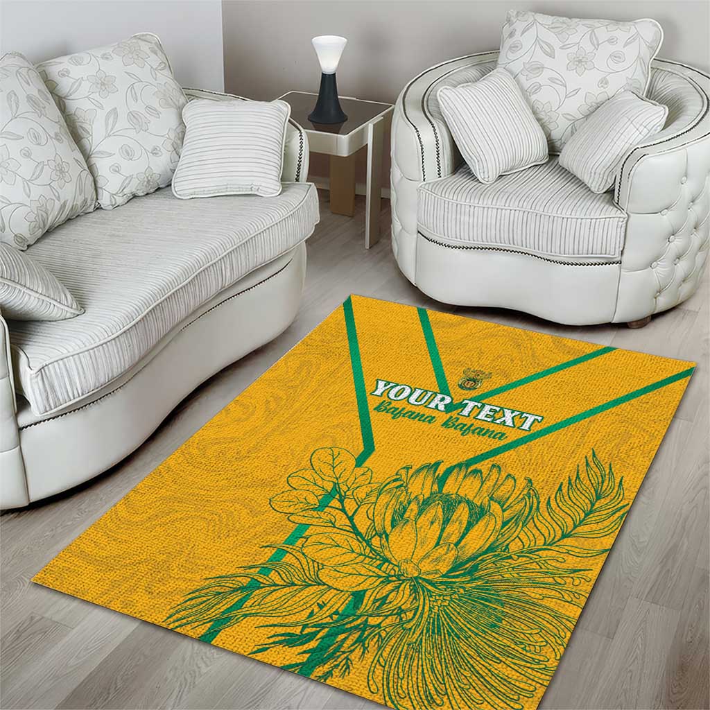 Custom Afro South Africa Soccer Area Rug Go Champions