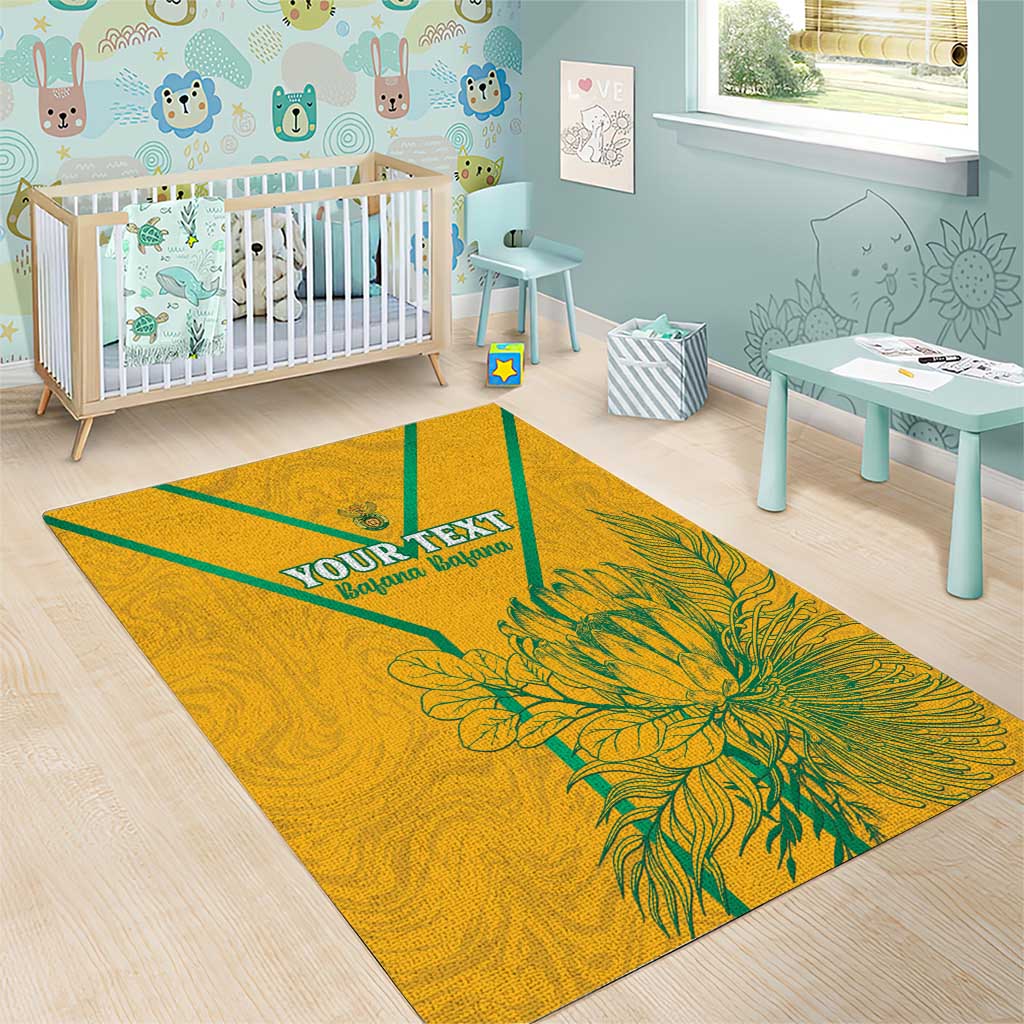 Custom Afro South Africa Soccer Area Rug Go Champions