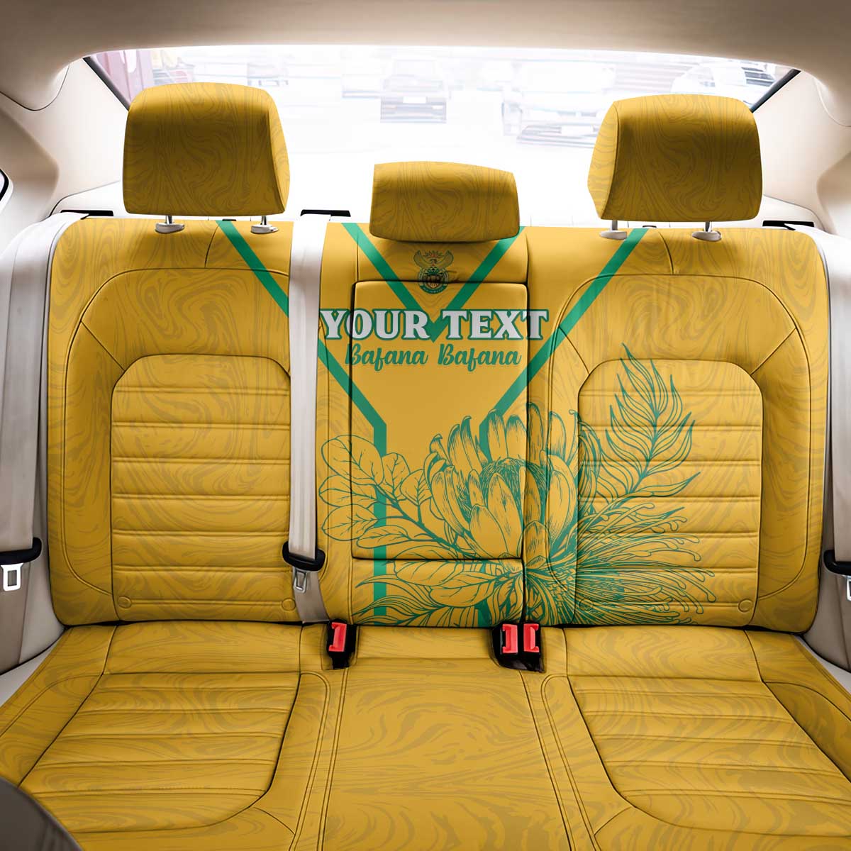 Custom Afro South Africa Soccer Back Car Seat Cover Go Champions