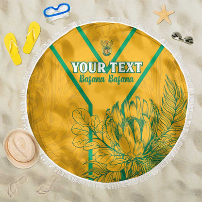 Custom Afro South Africa Soccer Beach Blanket Go Champions