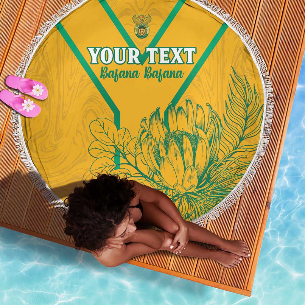 Custom Afro South Africa Soccer Beach Blanket Go Champions