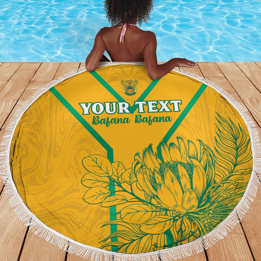 Custom Afro South Africa Soccer Beach Blanket Go Champions